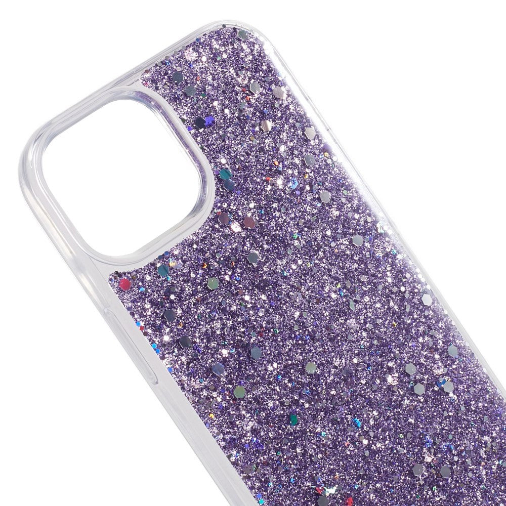 iPhone 15 Glitter Cover - Lilla