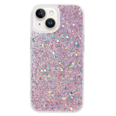 iPhone 15 Plus Glitter Cover - Lyserød