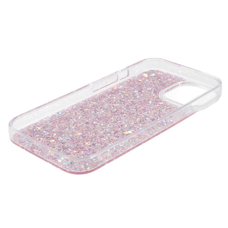 iPhone 15 Plus Glitter Cover - Lyserød