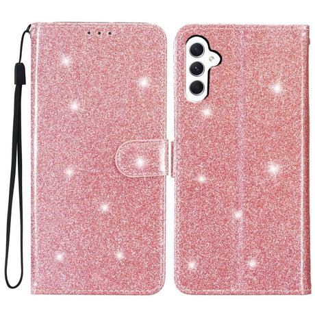 Samsung Galaxy A25 (5G) Læder Cover m. Pung & Strop - Glimmer - Rose Gold