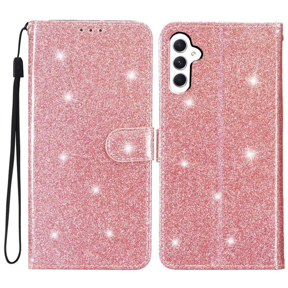 Samsung Galaxy A25 (5G) Læder Cover m. Pung & Strop - Glimmer - Rose Gold