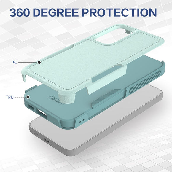 Samsung Galaxy S23 FE Hybrid Håndværker Cover - Mintgrøn