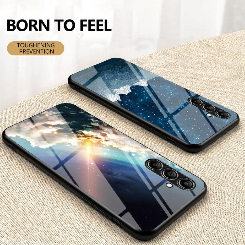 Samsung Galaxy S23 FE Plastik Cover m. Glasbagside - Farverig Himmel