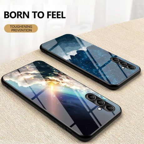 Samsung Galaxy S23 FE Plastik Cover m. Glasbagside - Farverig Himmel