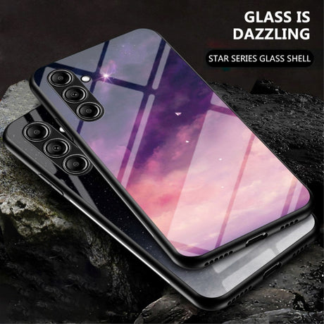 Samsung Galaxy S23 FE Plastik Cover m. Glasbagside - Farverig Himmel
