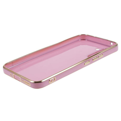 Samsung Galaxy A25 (5G) Fleksibelt Plastik Cover m. Guld Kant - Lilla