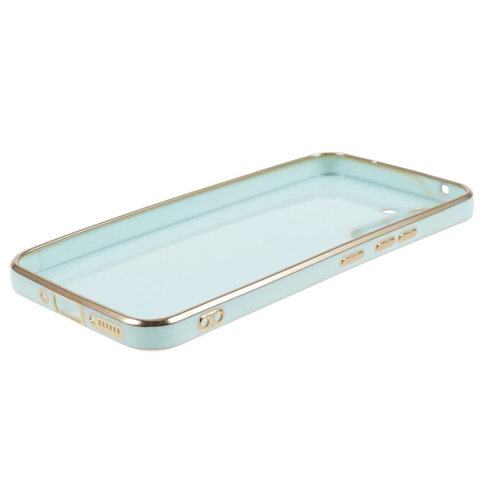 Samsung Galaxy A25 (5G) Fleksibelt Plastik Cover m. Guld Kant - Grøn