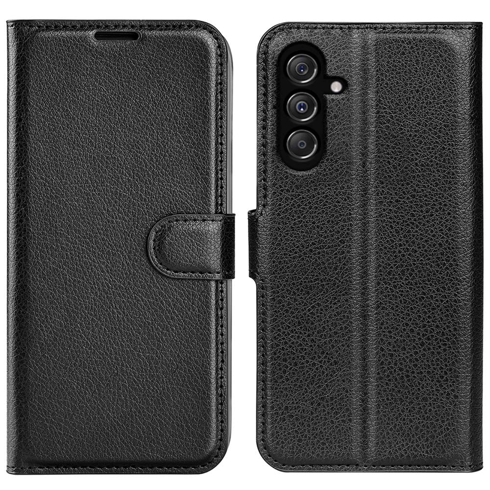 Samsung Galaxy M34 (5G) / F34 (5G) Litchi Læder Cover m. Pung - Sort