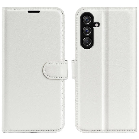 Samsung Galaxy M34 (5G) / F34 (5G) Litchi Læder Cover m. Pung - Hvid