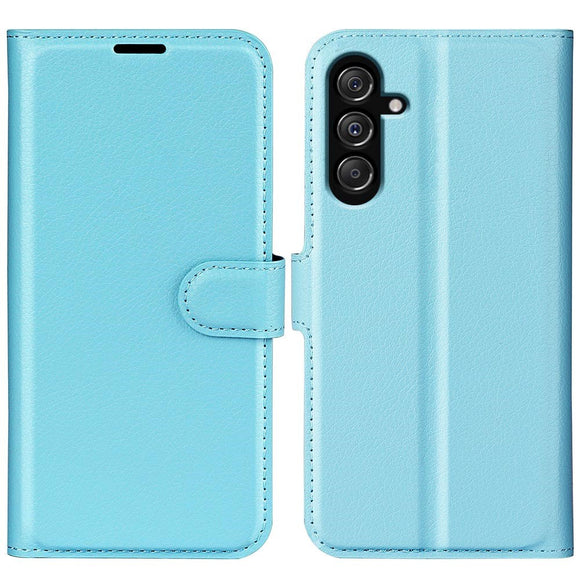 Samsung Galaxy M34 (5G) / F34 (5G) Litchi Læder Cover m. Pung - Lyseblå
