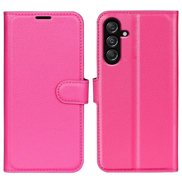 Samsung Galaxy M34 (5G) / F34 (5G) Litchi Læder Cover m. Pung - Lyserød
