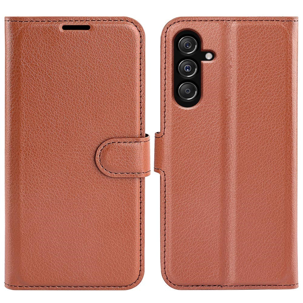 Samsung Galaxy M34 (5G) / F34 (5G) Litchi Læder Cover m. Pung - Brun