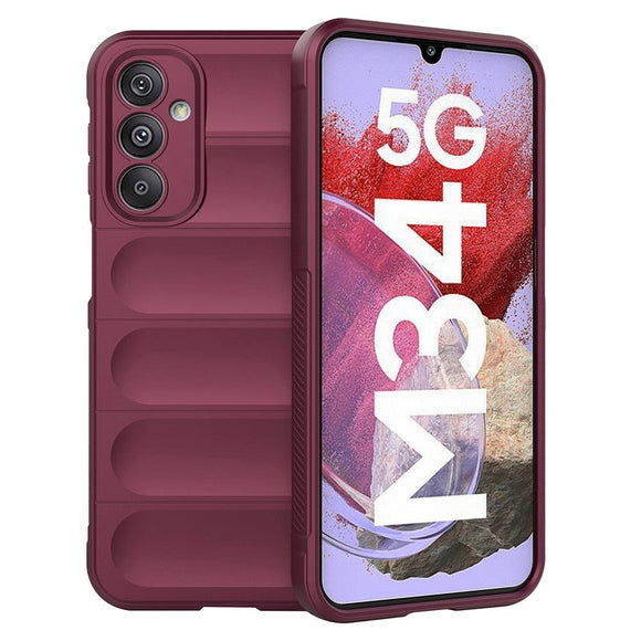 Samsung Galaxy M34 (5G) / F34 (5G) Fleksibelt Plastik Cover - Vinrød