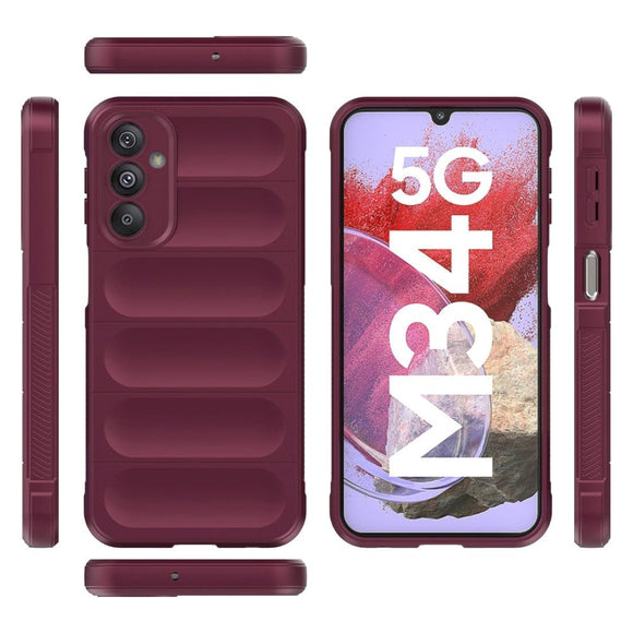 Samsung Galaxy M34 (5G) / F34 (5G) Fleksibelt Plastik Cover - Vinrød