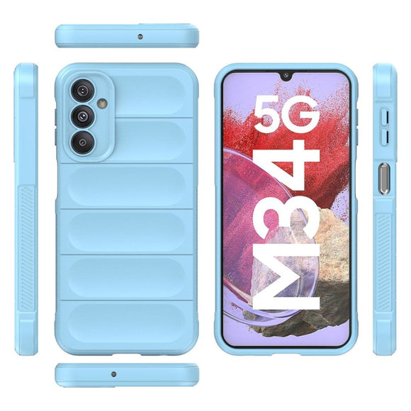 Samsung Galaxy M34 (5G) / F34 (5G) Fleksibelt Plastik Cover - Lyseblå