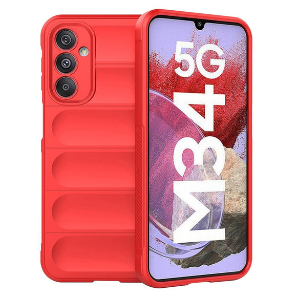 Samsung Galaxy M34 (5G) / F34 (5G) Fleksibelt Plastik Cover - Rød