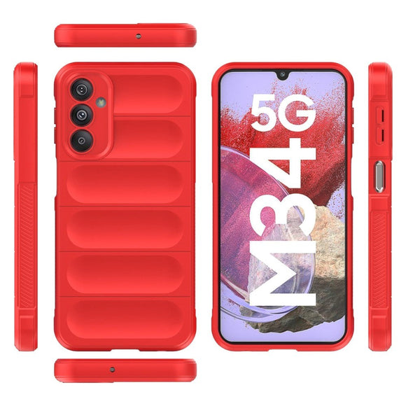 Samsung Galaxy M34 (5G) / F34 (5G) Fleksibelt Plastik Cover - Rød