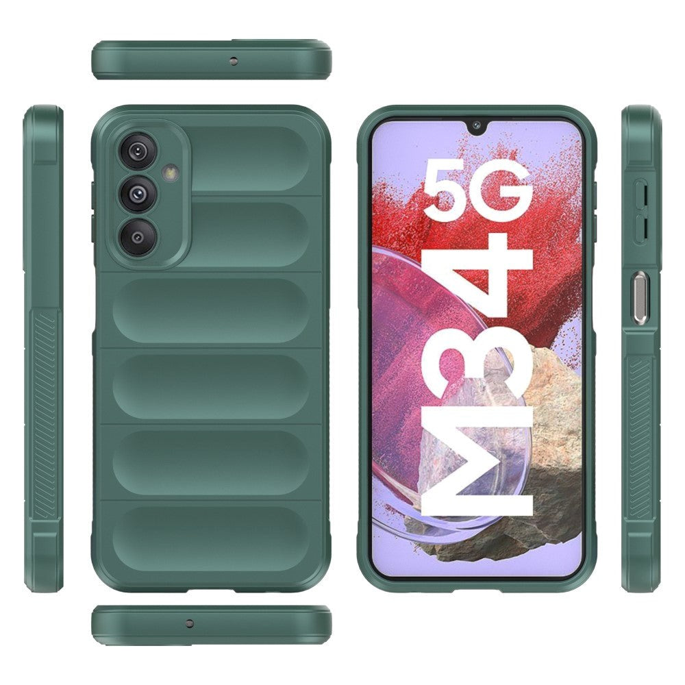 Samsung Galaxy M34 (5G) / F34 (5G) Fleksibelt Plastik Cover - Mørkeblå