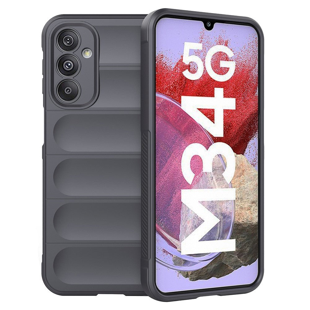 Samsung Galaxy M34 (5G) / F34 (5G) Fleksibelt Plastik Cover - Mørkegrå