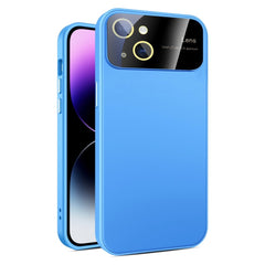 iPhone 15 Plus Hybrid Plastik Cover m. Indbygget Kamerabeskytter - Lyseblå