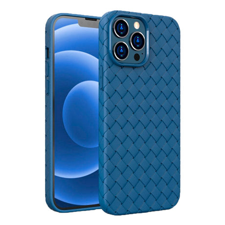 iPhone 15 Fleksibelt Plastik Cover - Flet Design - Blå