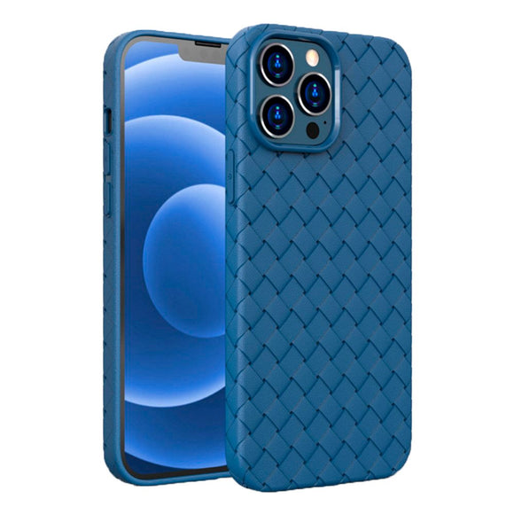 iPhone 15 Fleksibelt Plastik Cover - Flet Design - Blå