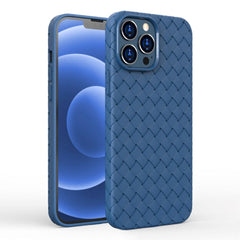 iPhone 15 Pro Max Fleksibelt Plastik Cover - Flet Design - Blå