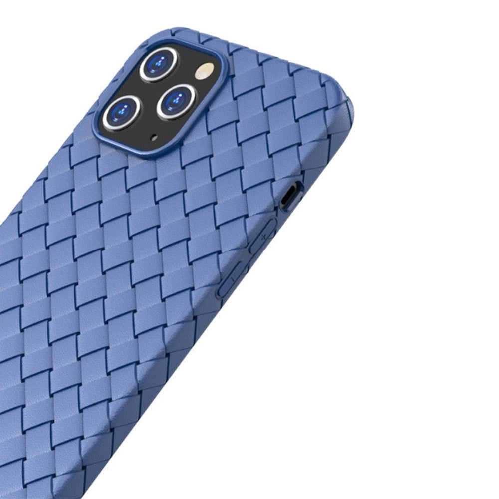 iPhone 15 Fleksibelt Plastik Cover - Flet Design - Blå