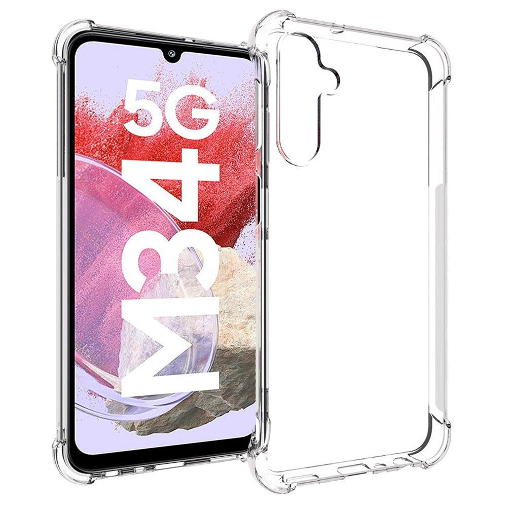 Samsung Galaxy M34 (5G) / F34 (5G) Drop-Proof Fleksibelt Plastik Cover - Gennemsigtig