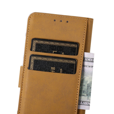 Sony Xperia 5 V Læder Cover m. Pung - Rødt Træ