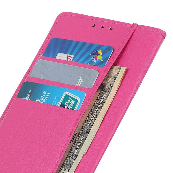 Sony Xperia 5 V Litchi Læder Cover m. Pung - Pink
