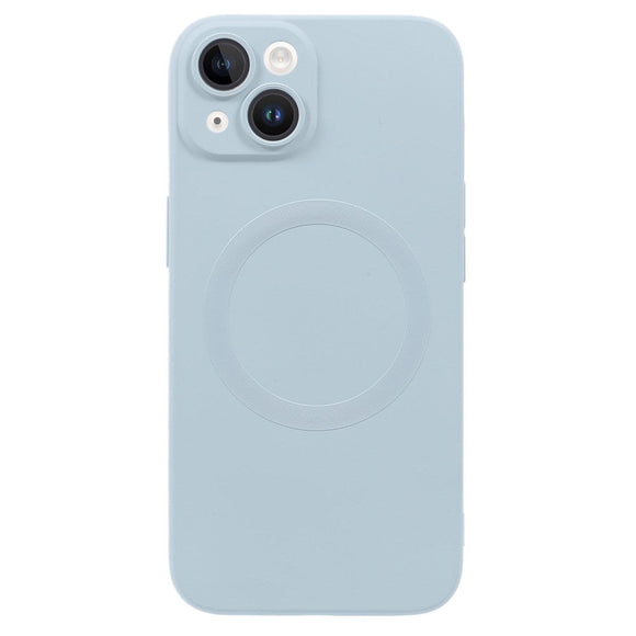iPhone 13 Silikone Cover m. Kamerabeskytter - MagSafe Kompatibel - Mint Blå