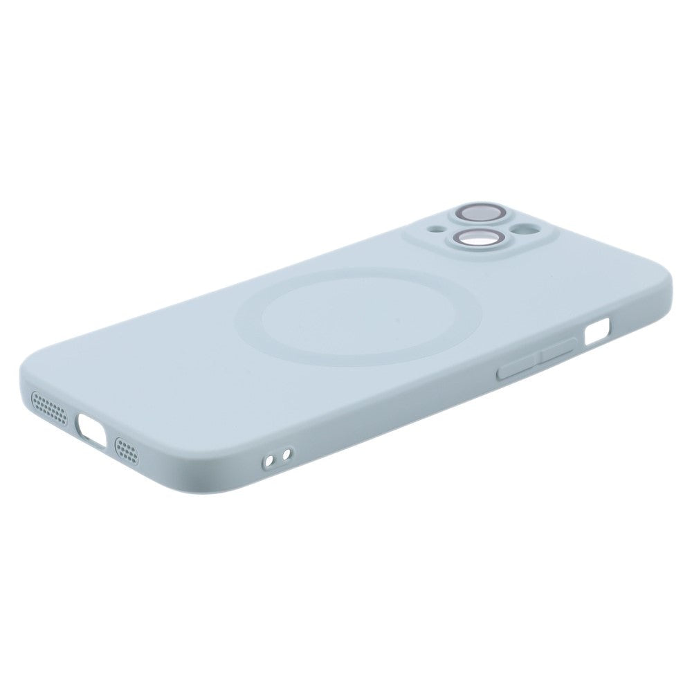 iPhone 13 Silikone Cover m. Kamerabeskytter - MagSafe Kompatibel - Mint Blå