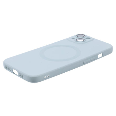 iPhone 13 Silikone Cover m. Kamerabeskytter - MagSafe Kompatibel - Mint Blå