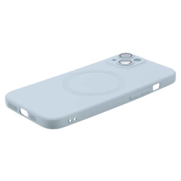 iPhone 13 Silikone Cover m. Kamerabeskytter - MagSafe Kompatibel - Mint Blå