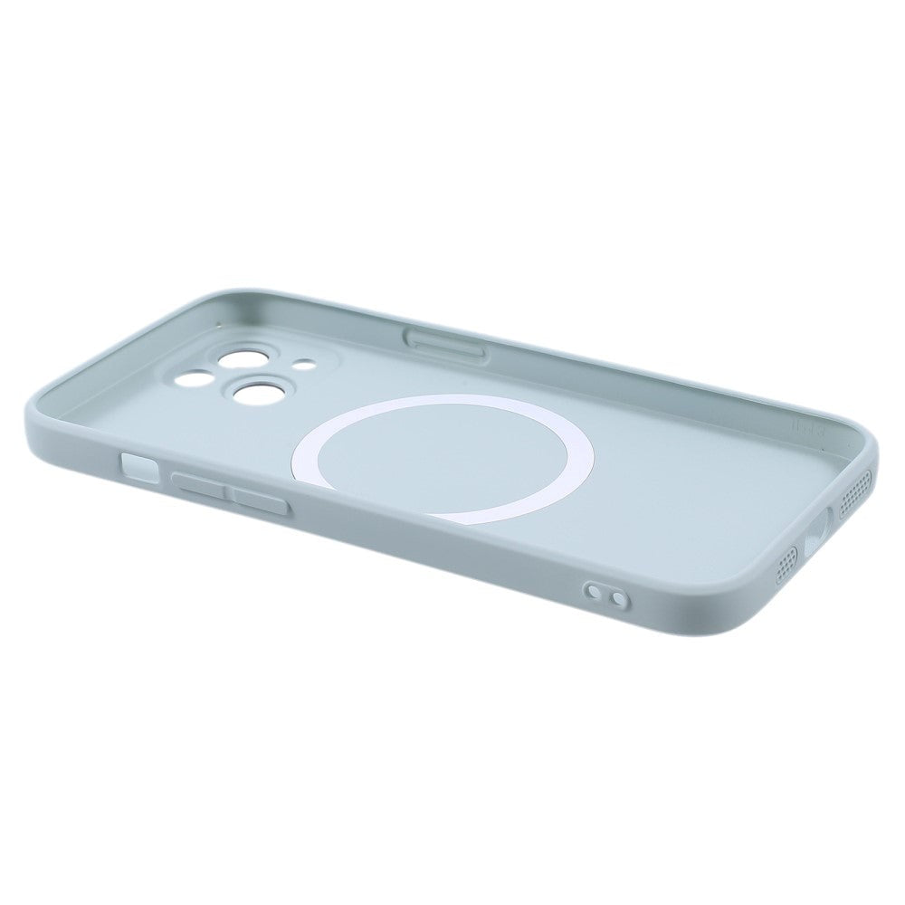 iPhone 13 Silikone Cover m. Kamerabeskytter - MagSafe Kompatibel - Mint Blå