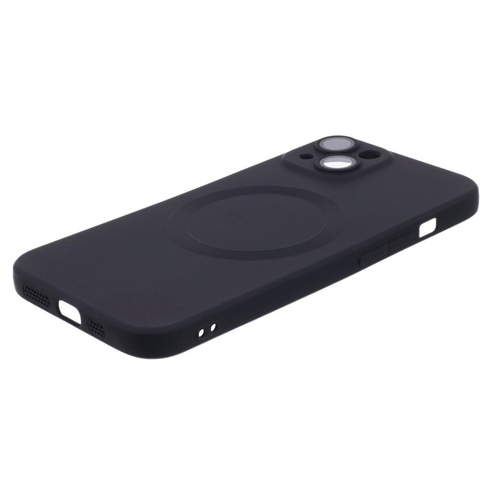 iPhone 13 Silikone Cover m. Kamerabeskytter - MagSafe Kompatibel - Sort