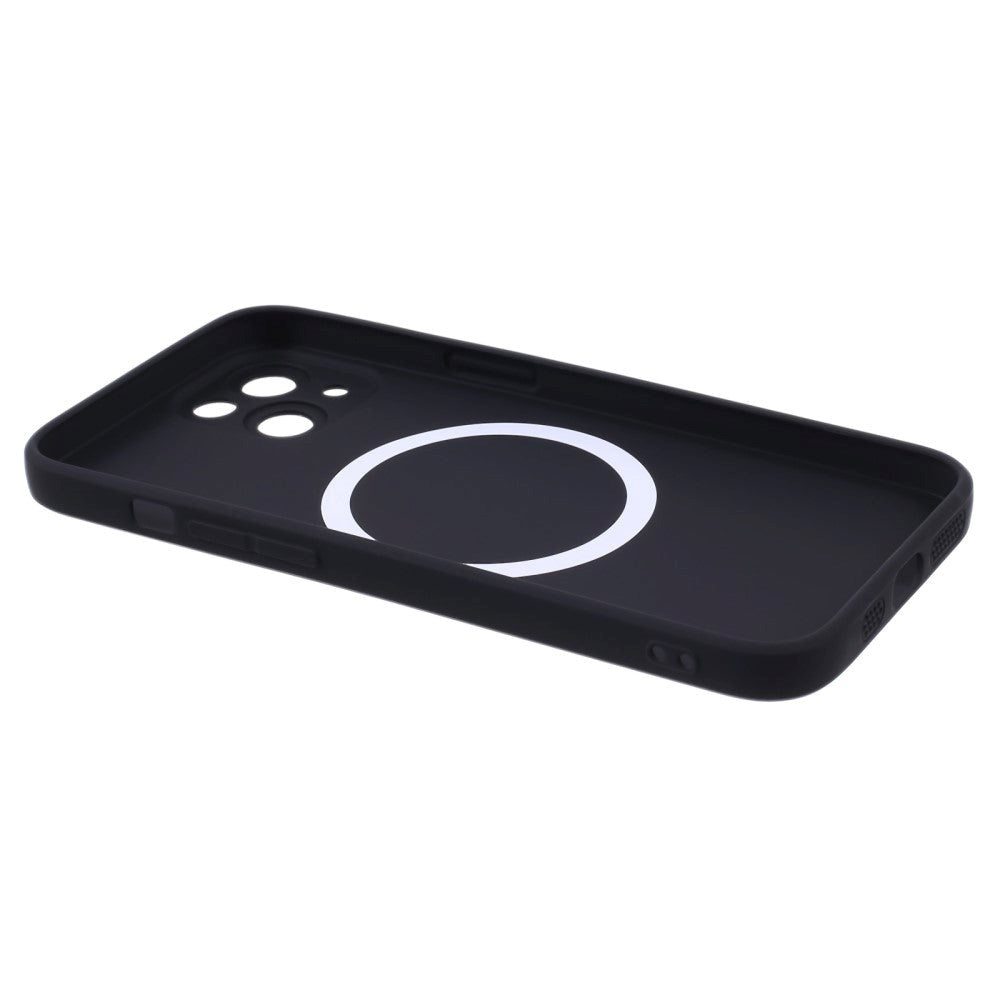 iPhone 13 Silikone Cover m. Kamerabeskytter - MagSafe Kompatibel - Sort