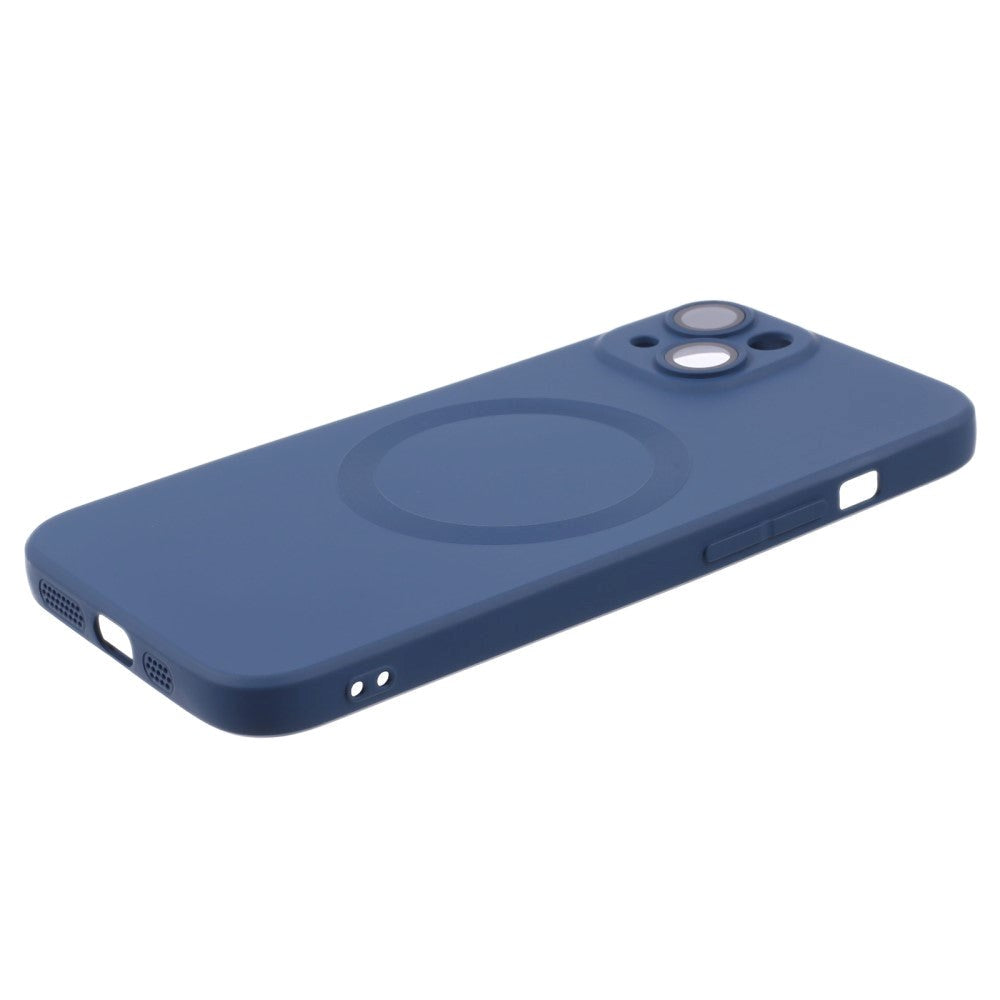 iPhone 13 Silikone Cover m. Kamerabeskytter - MagSafe Kompatibel - Mørkeblå