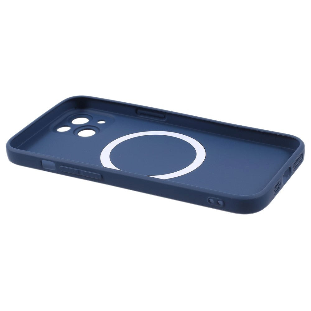 iPhone 13 Silikone Cover m. Kamerabeskytter - MagSafe Kompatibel - Mørkeblå