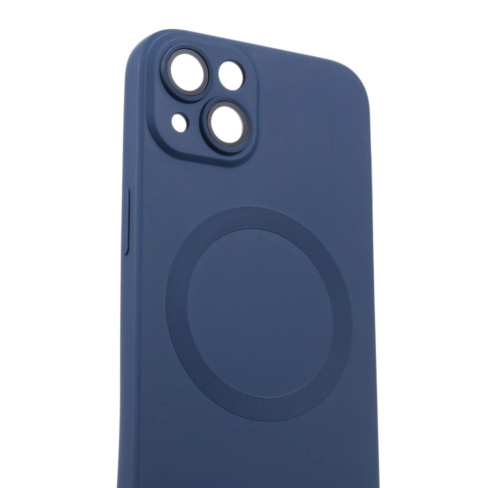 iPhone 13 Silikone Cover m. Kamerabeskytter - MagSafe Kompatibel - Mørkeblå