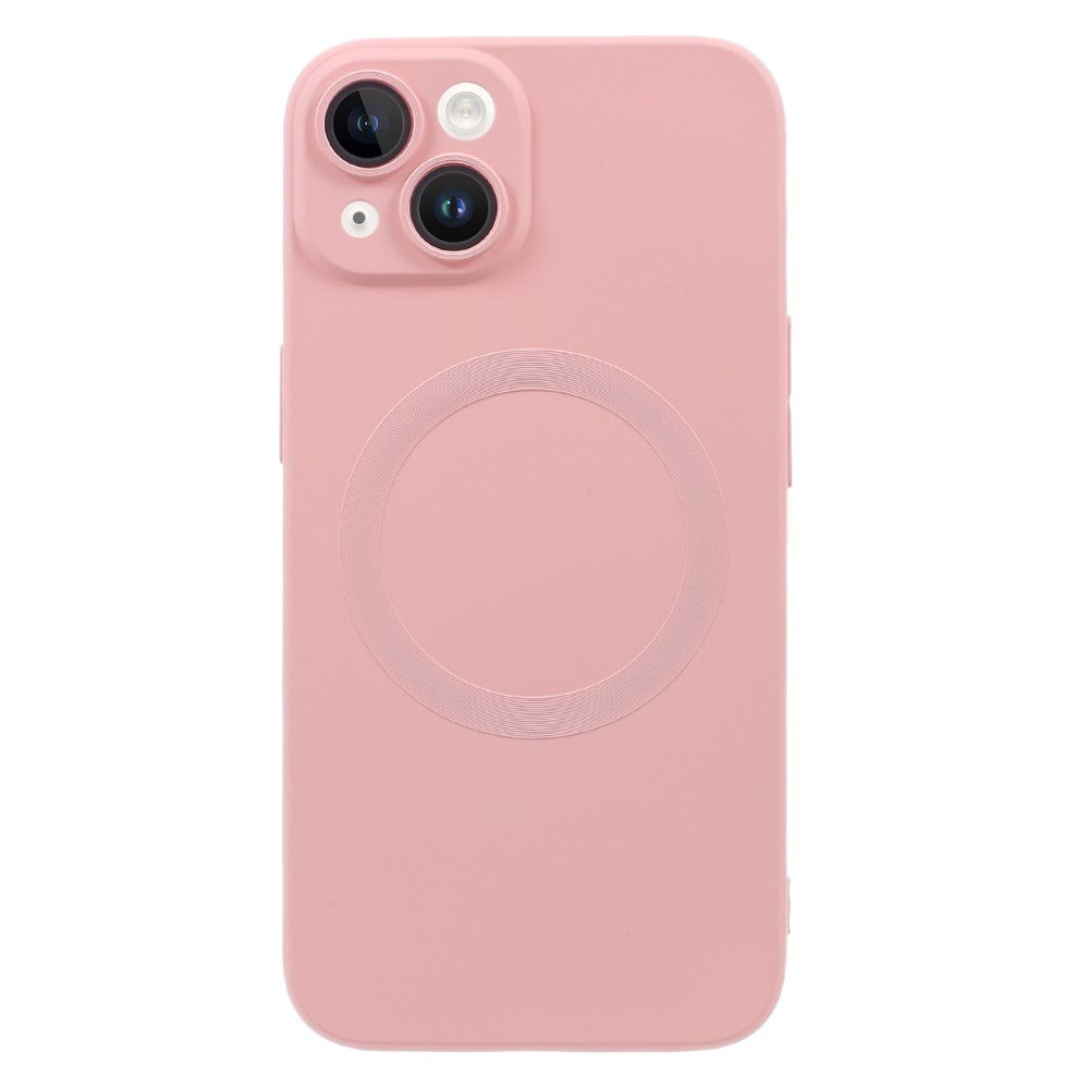 iPhone 13 Silikone Cover m. Kamerabeskytter - MagSafe Kompatibel - Lyserød