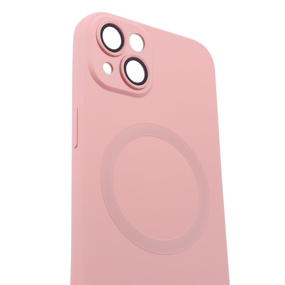iPhone 13 Silikone Cover m. Kamerabeskytter - MagSafe Kompatibel - Lyserød