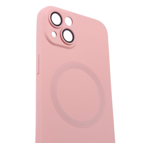 iPhone 13 Silikone Cover m. Kamerabeskytter - MagSafe Kompatibel - Lyserød