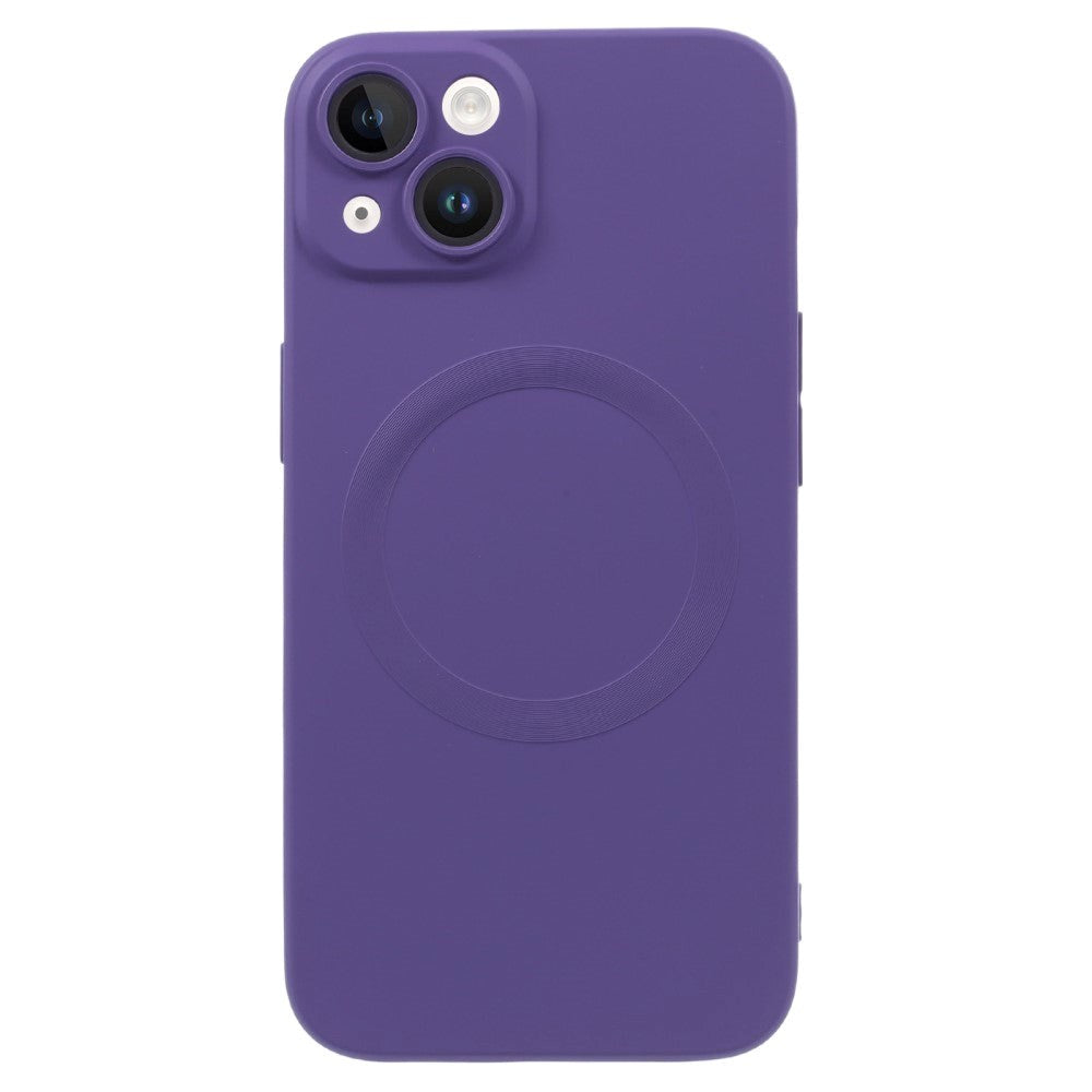 iPhone 13 Silikone Cover m. Kamerabeskytter - MagSafe Kompatibel - Lilla