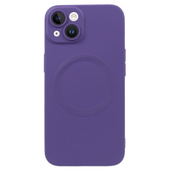 iPhone 13 Silikone Cover m. Kamerabeskytter - MagSafe Kompatibel - Lilla