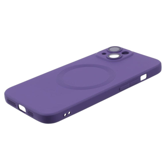 iPhone 13 Silikone Cover m. Kamerabeskytter - MagSafe Kompatibel - Lilla