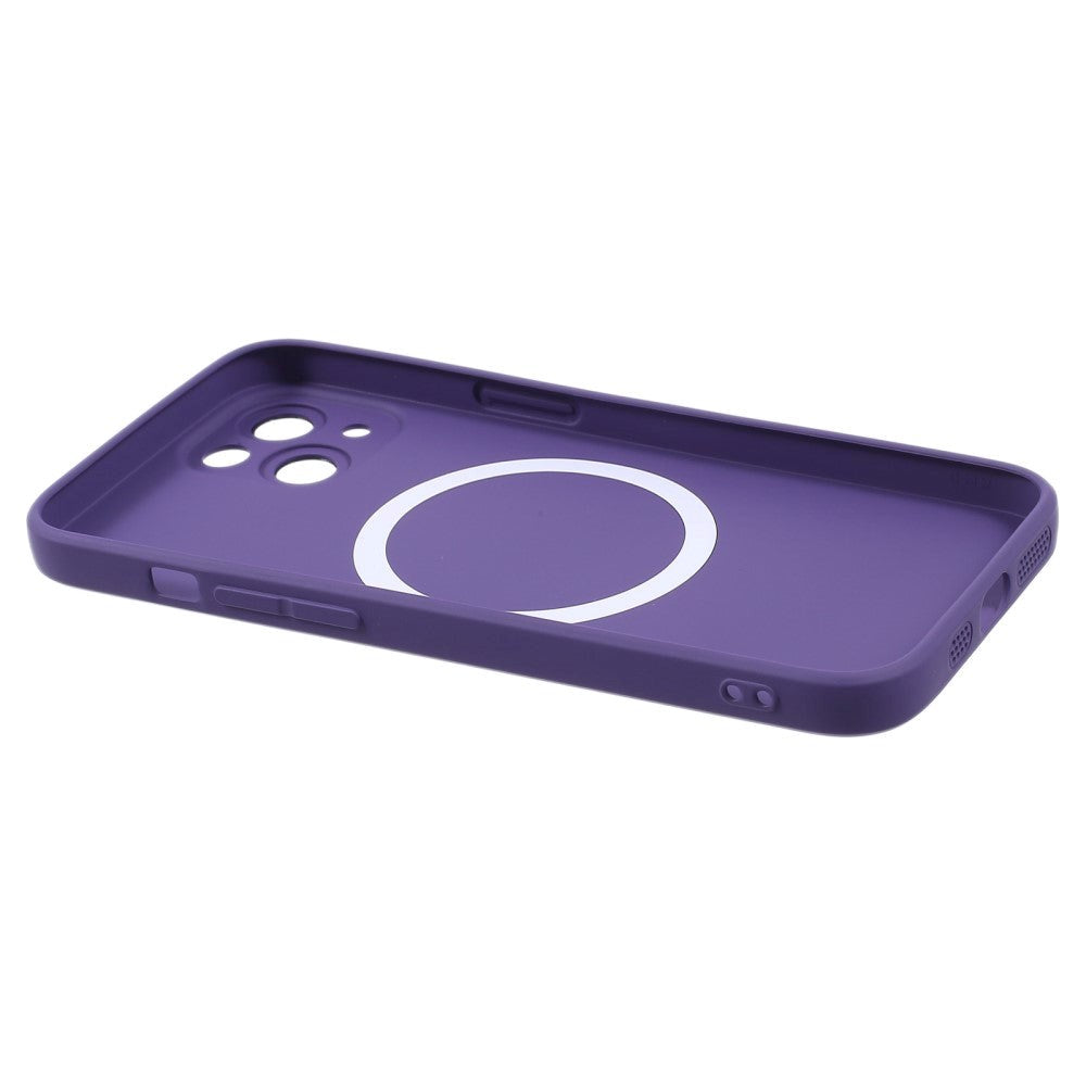 iPhone 13 Silikone Cover m. Kamerabeskytter - MagSafe Kompatibel - Lilla