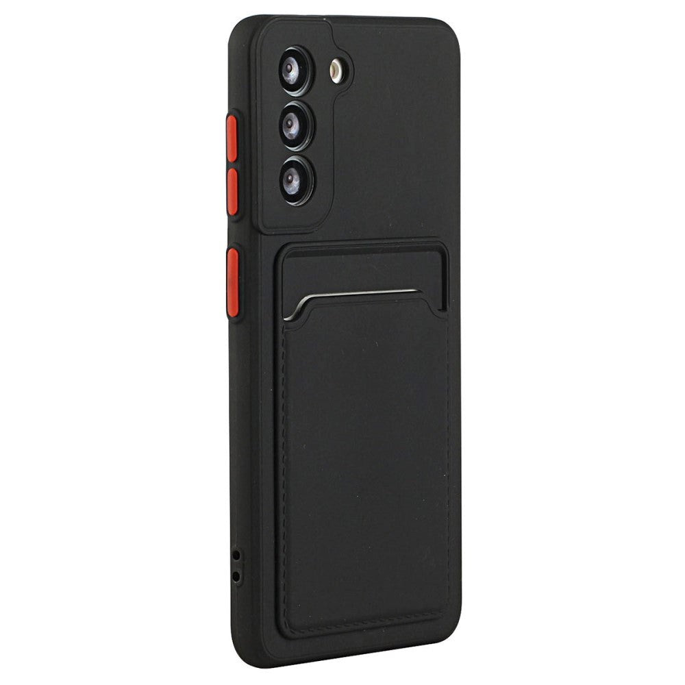 Samsung Galaxy S23 FE Fleksibelt Plastik Cover m. Kortholder - Sort