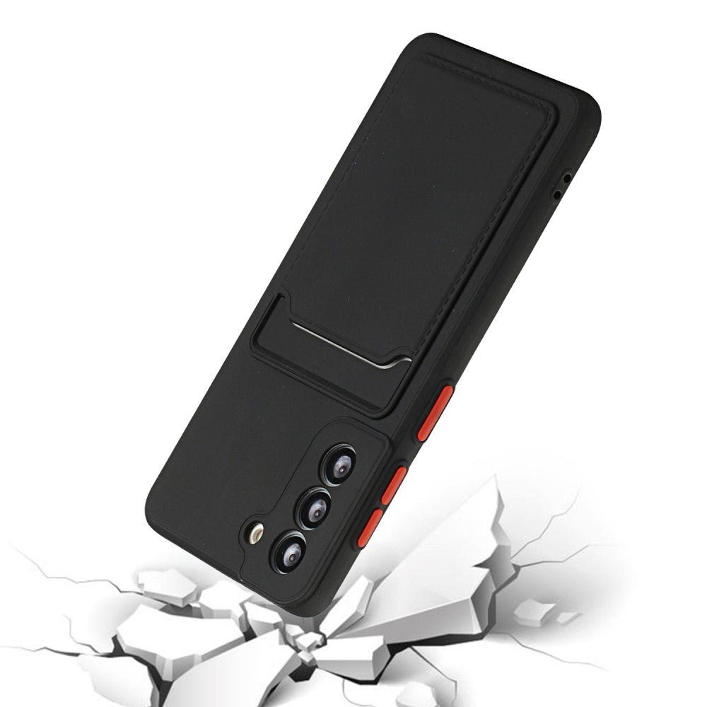 Samsung Galaxy S23 FE Fleksibelt Plastik Cover m. Kortholder - Sort